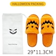 thumbnail image 2 of Creative Warm Soft Spooky Slides Shoes Fur Couple Slippers Halloween Pumpkin Slippers Silent Floor Slippers ORANGE, 2 of 8