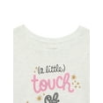 thumbnail image 3 of Garanimals Toddler Girl Metallic Foil Print Tee with Long Sleeves, Sizes 18M-5T, 3 of 3