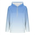 thumbnail image 6 of EchfiProm Womens Hooded Sweatshirt Blue Hoodies with Pockets Pullover Gradient Soft Tops for Ladies, 6 of 6