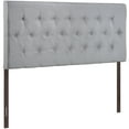 thumbnail image 3 of Modway MOD-5202- Clique Tufted Button Diamond Pattern Linen Fabric Upholstered Queen Headboard in Gray, 3 of 4