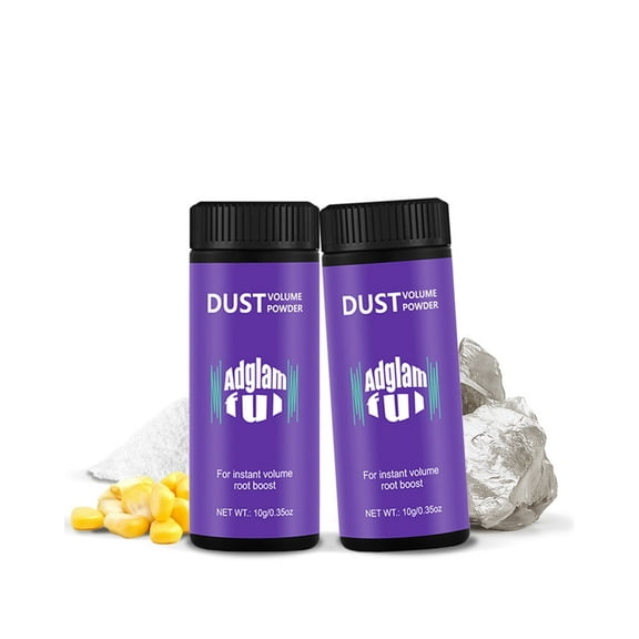 Adglamful Hair Styling Powder - 2-pack, 10g Each – Matte Finish, Volumizing, Root Lift, Oil Control, Travel Use