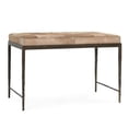 thumbnail image 1 of Pemberly Row Transitional Leather Hide Ottoman Bench in Blond, 1 of 7