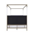 thumbnail image 2 of ACME Raegan Queen Bed in Gray Velvet & Antique Brass, 2 of 5