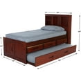 Discovery World Furniture Twin Size Bookcase Bed with 3 Drawers and