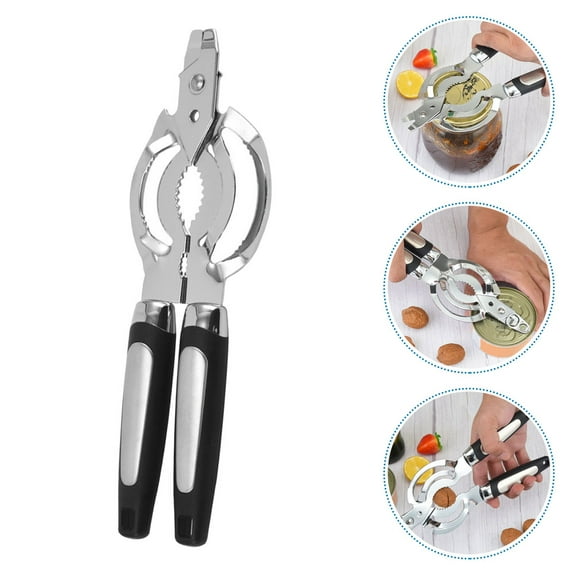 HOMEMAXS Jar Opener Stainless Steel Jar Lid Opener Beer Bottle Opener for Home Bar