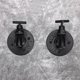 thumbnail image 5 of Set of 2 Wall Mounted Decorative Hanging Hooks for Clothes, Towels, Bags, Umbrellas and Hats Vintage and Industrial Style Tap Shaped, 5 of 5