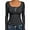 Black Grey, variant on SOEMR Womens Tops Long Sleeve Shirts for Women Ribbed Henley Tops Fall Outfits for Women 2025 Grey