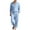 Light Blue, variant on Xzbqbs Mens Casual Tracksuit 2 Pieces Cotton Linen Set Casual Button Down Polo Shirts Beach Yoga Pants Summer Beach Outfits Sets