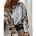 thumbnail image 4 of Women’s Crew Halter Neck Sweaters Sequin Bowknot Loose Pullovers, 4 of 5