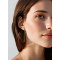 thumbnail image 3 of FindChic Stainless Steel Earrings for Women 14K Gold Plated Bar Drop Earring Thin Flat Geometric Dangle Earrings Christmas Birthday Jewelry Gifts for Girlfriend/Mom, with Gift Box, 3 of 8