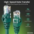 thumbnail image 3 of Cable Ethernet Cat 6 GEARit de 15 cm, paquete de 100, verde, 3 of 7