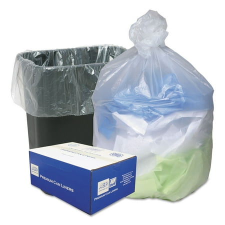 Ultra Plus High Density Can Liners 16gal .315mil 24 x 33 Natural 200/Carton WHD2431