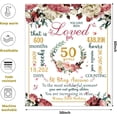 thumbnail image 3 of LHSHID 50th Happy Birthday Blanket for Woman 50th Birthday Decorations for Women 50 Year Old Birthday Gift Ideas for Her Custom Blanket for Mom Flower Soft Throw Blanket 30"x40", 3 of 8