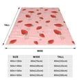 thumbnail image 3 of Fotbe Cute Strawberry C Manta de Franela Acolchonada con Estampado, Súper Suave y Esponjosa, Extra Grande para Sofá, Cama, Uso Todo el Año-50"x40", 3 of 7