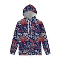 thumbnail image 5 of Sudadera con capucha para hombre de Harajuku con estampado gráfico de flores en 3D, ropa informal de gran tamaño, jerséis florales abstractos de gran tamaño de Harajuku, 5 of 5