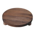 thumbnail image 4 of Esquirla Round Display Tray Wood Pedestal Tray Indoor Plant Home Decor Wood Cake Bathroom Farmhouse Pedestal Tray Wood Riser for Decor dark brown, 4 of 8