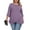 08 Lavender, variant on Gleelist Plus Size Tops For Womens Ruffled Hem Crew Neck T-Shirts Casual Flowy Blouses 3/4 Ruffle Sleeve XL-5XL