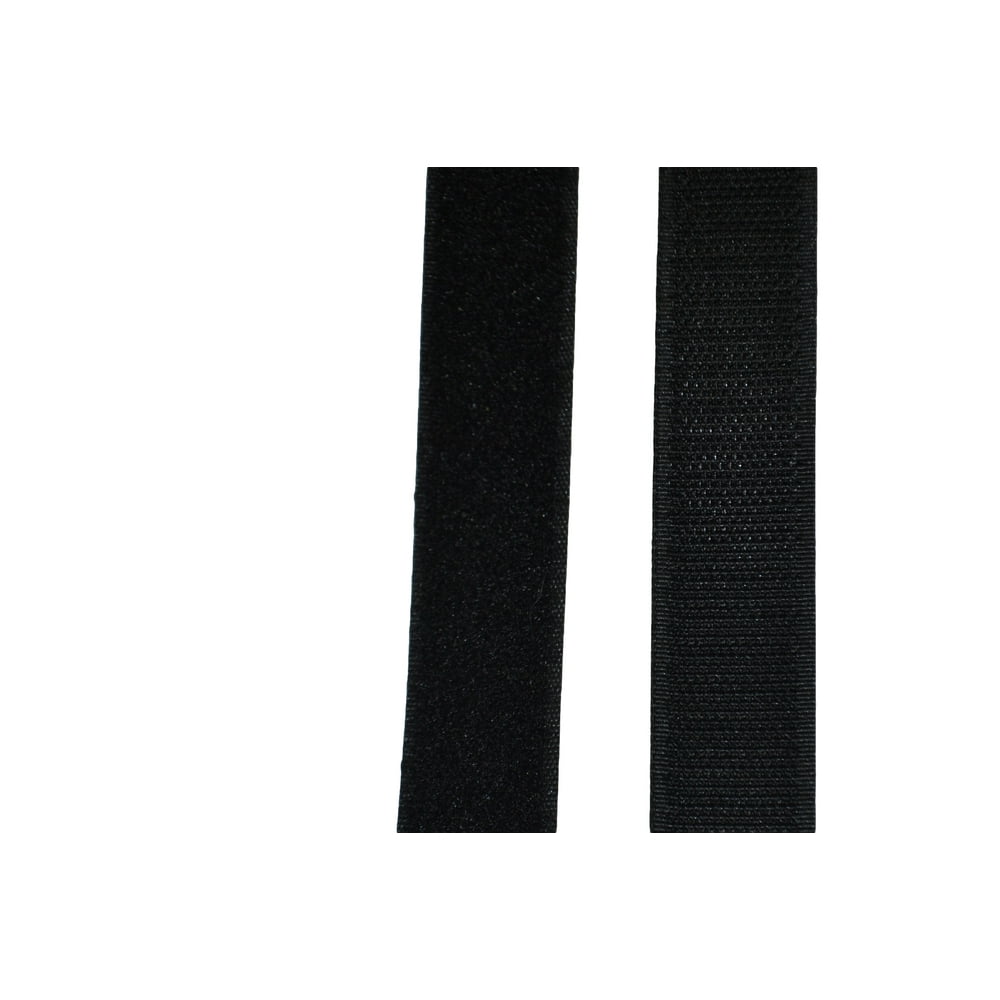 Sew On Hook and Loop For Fabric 1 Inch Wide, Black, 25 Yards