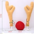 thumbnail image 2 of LABSERRON Car Reindeer Antlers Nose Christmas Decor Cloth Antlers Shape Nose Shape 17.3x5.1in 1 Set, 2 of 8