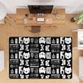 thumbnail image 4 of Game Rug Teen Boys Carpet with Game Controller Decoration, 3D Gaming Rugs for Boys Bedroom Living Room Playroom, Non-Slip Gamer Carpet Children Gaming Area Rugs (Black&White, 63" x 47"), 4 of 8