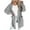Gray, variant on Jacenvly Cardigan For Women Long Sleeve Solid Knit Fall Coats For Women Warm Comfort Knee Length Sweater Tops Casual Trendy Pocket Jacket Blouse