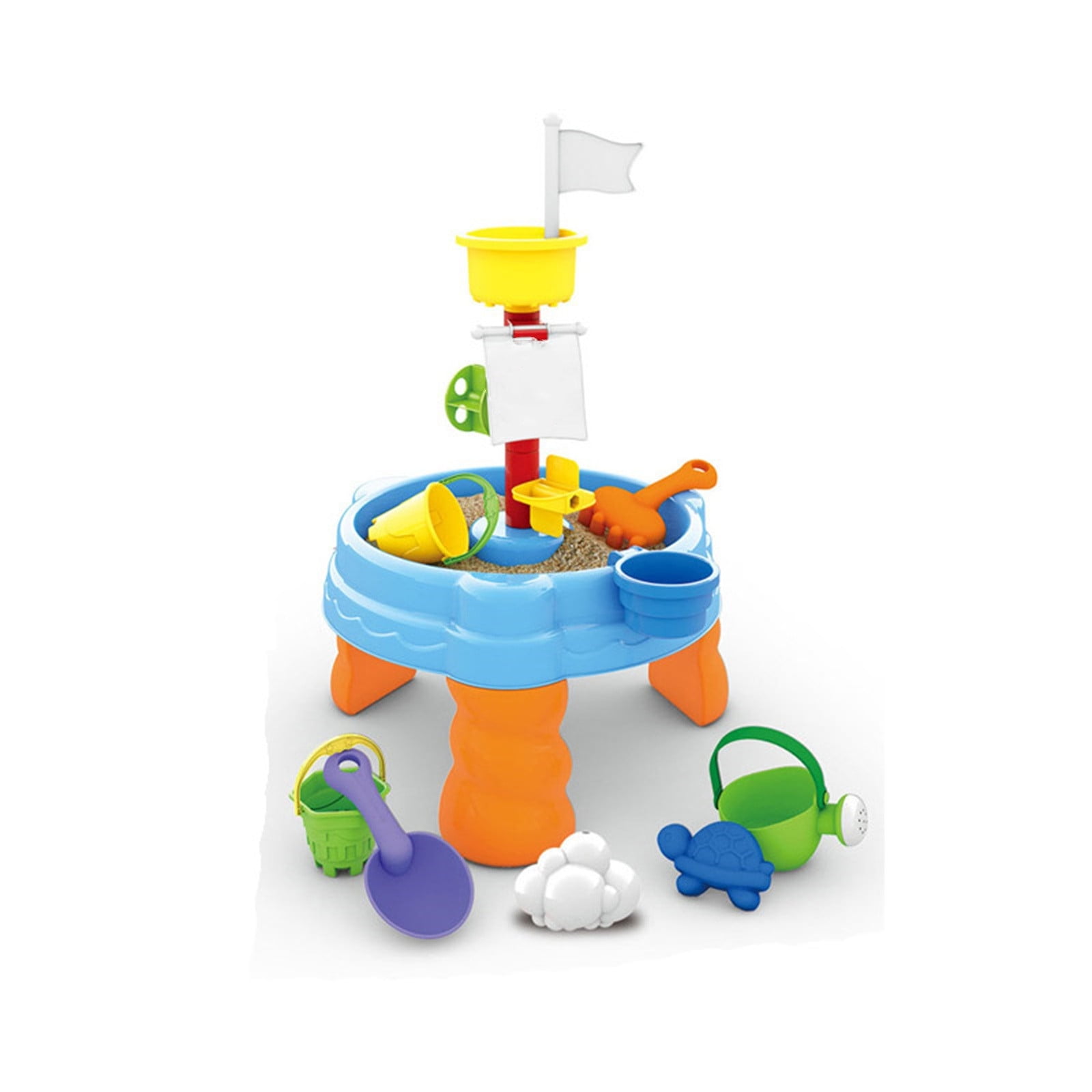 Preschool Water Table Kids Sensory Activity Set with 13 Piece Toy Accessories Outdoor Summer Play Fishing Game for Toddlers and Children