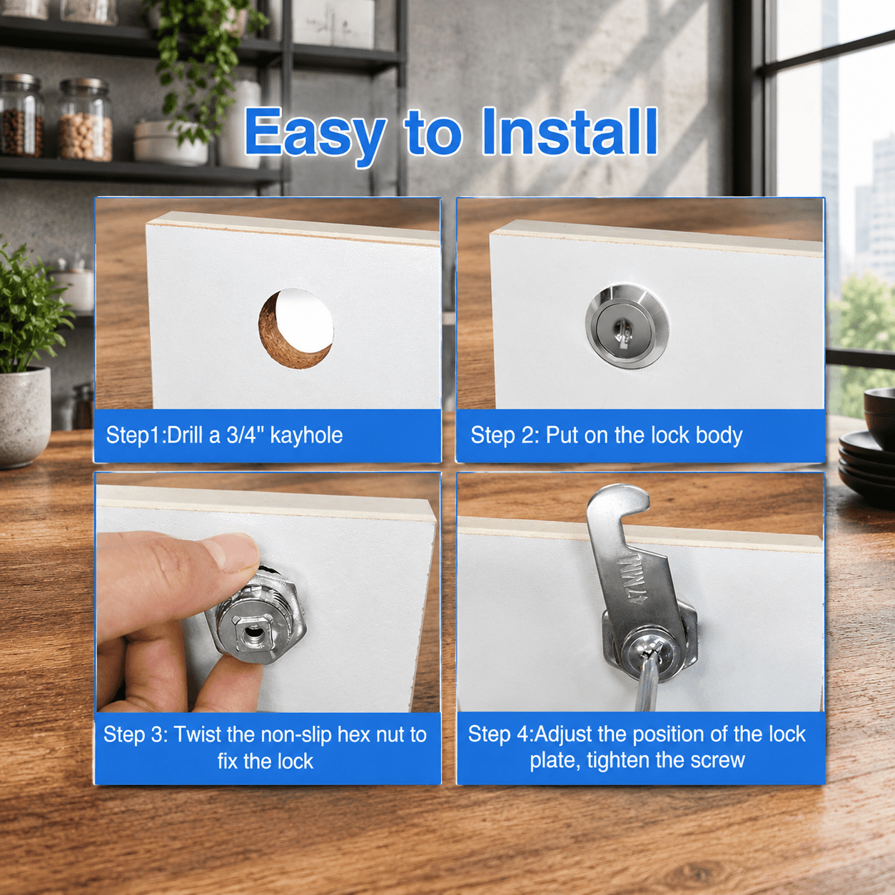 Cabinet Locks with Keys 5/8 Inch Cam Keyed Alike Tool Box Lock, 20 Pack ...