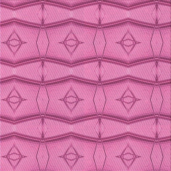 Ahgly Company Indoor Square Patterned DeepPink Area Rugs, 6' Square