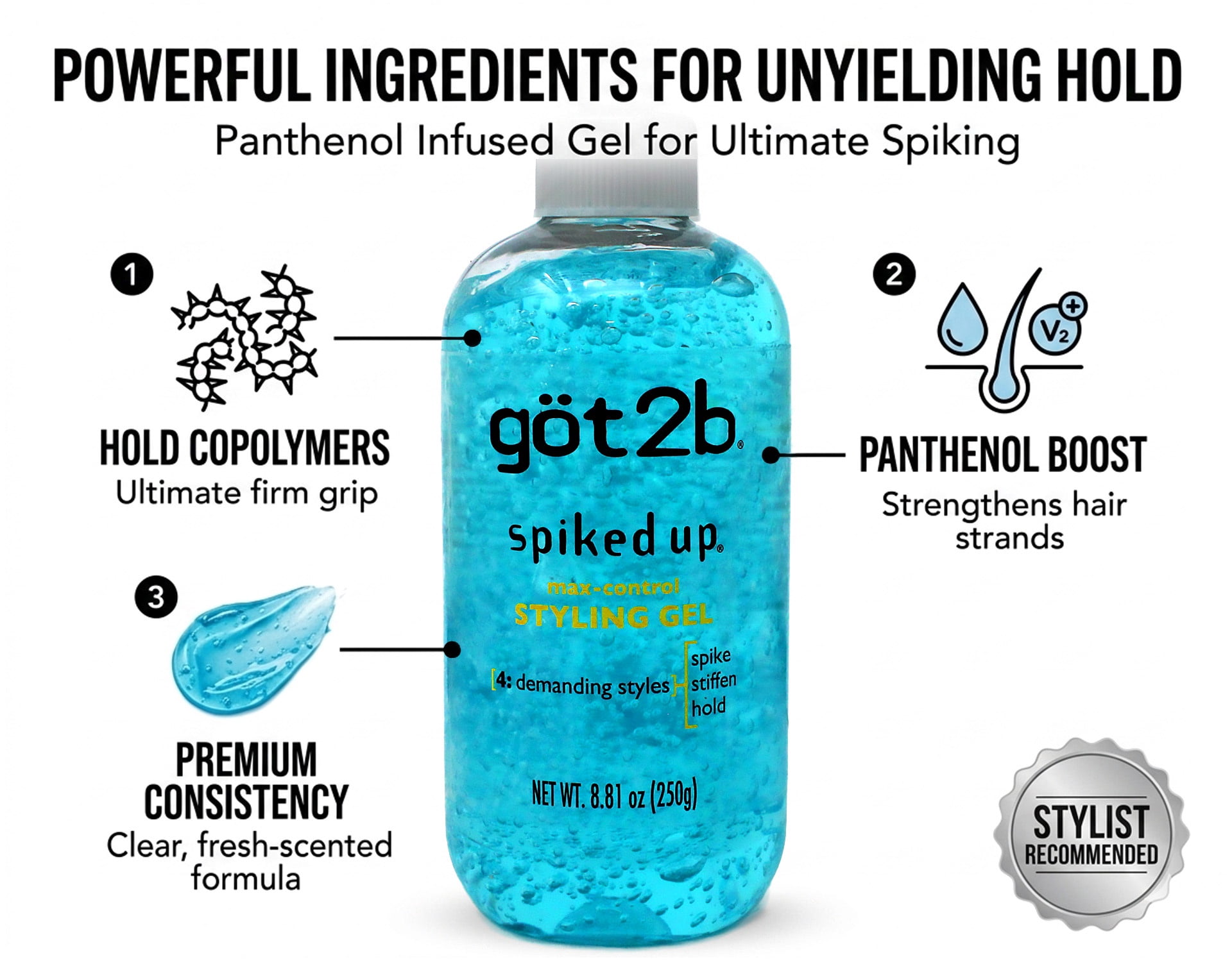 Got 2B Gel Spiked-Up 8.5oz. (2 Pack) - Walmart.com