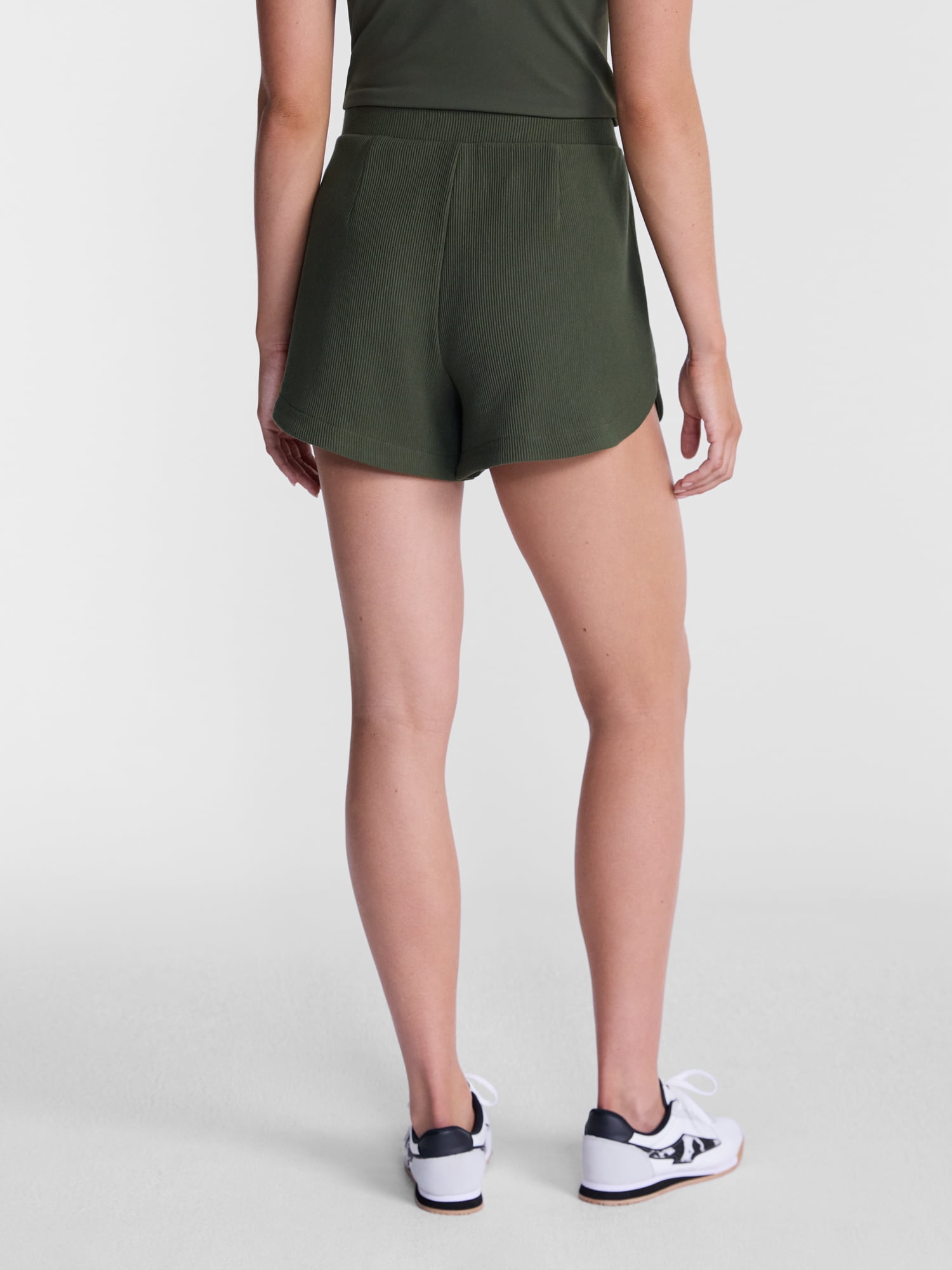Avia Women's and Women's Plus Ribbed Ottoman Lounge Shorts, 4.25'' Inseam, Sizes XS-4X