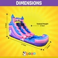 thumbnail image 3 of Pogo Bounce House Crossover Kids Inflatable Water Slide, Pink Unicorn, 12 ft, No Blower, 3 of 8