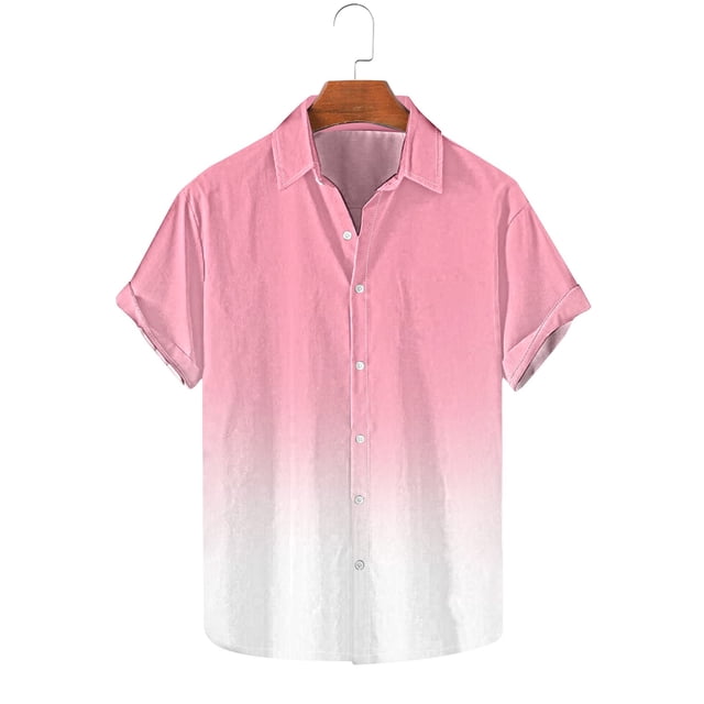 Qiopertar Liquidation à Moins de 5$ Chemise à Manches Courtes Imprimée pour Hommes Col Rabattu en Liquidation Offres d'Accès Anticipé