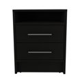 thumbnail image 2 of Black Nightstand , Two - 19.9''h X 15.7''w 14.7''d Excellent Build, Particle Board Two Drawers Fine Quality, 2 of 4