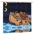thumbnail image 2 of Shower Curtain, Ocean Scene with Noah's Ark Washable Shower Curtain for Bathroom, Waterproof Bathroom Shower Curtain Set with Hooks Long Shower Curtain 72x72in Home Decor, 2 of 7