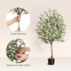 thumbnail image 5 of 4ft-a grande artificial indoor olive tree para home decor-de altura fake olive tree con moss tropical faux potted silk plant featuring realistic trunks adjustable branches y fruits, 5 of 5