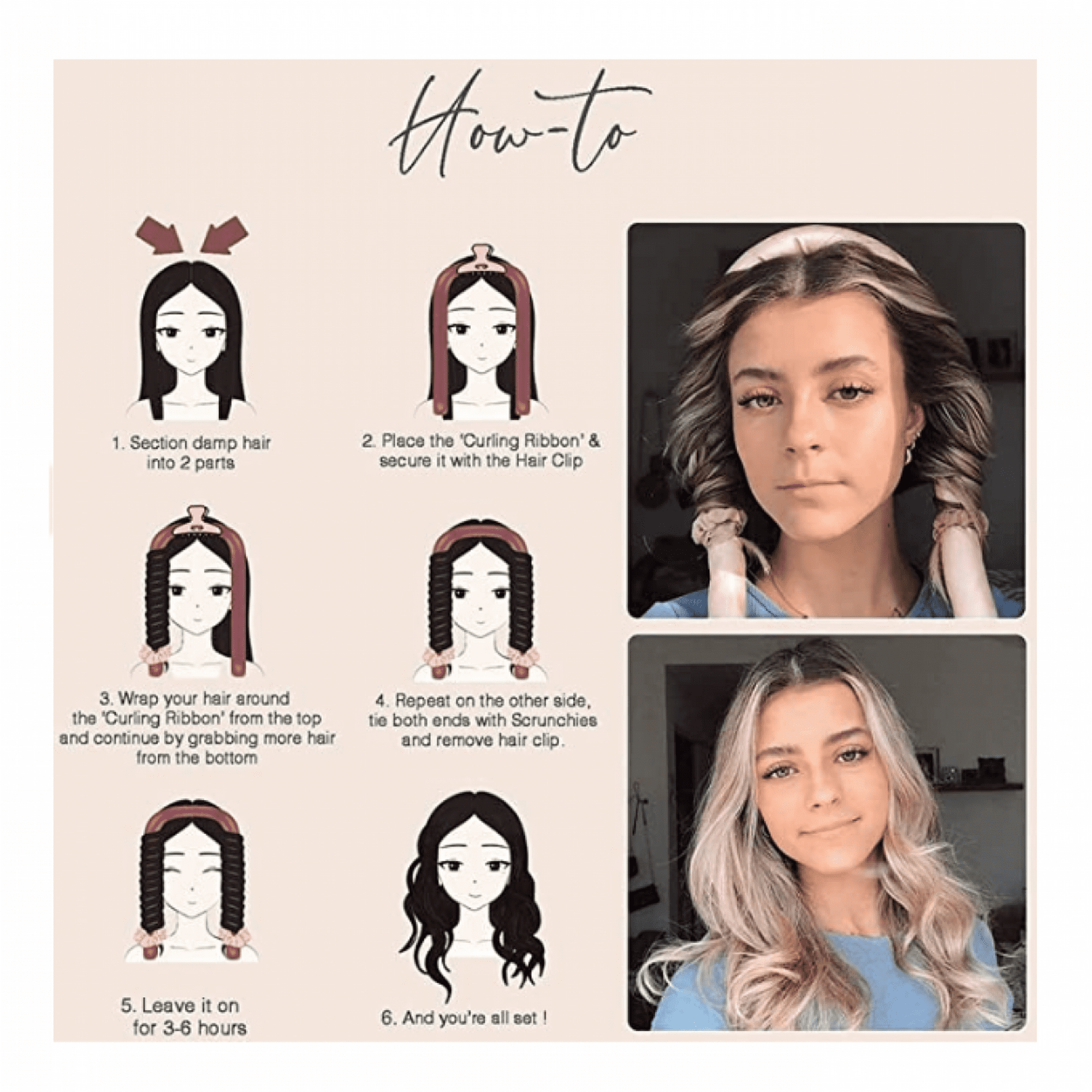 Heatless curls medium hair sale