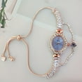 thumbnail image 4 of Montre Bracelet Étudiante Féminine Ovale à Clous de Diamant, 4 of 4