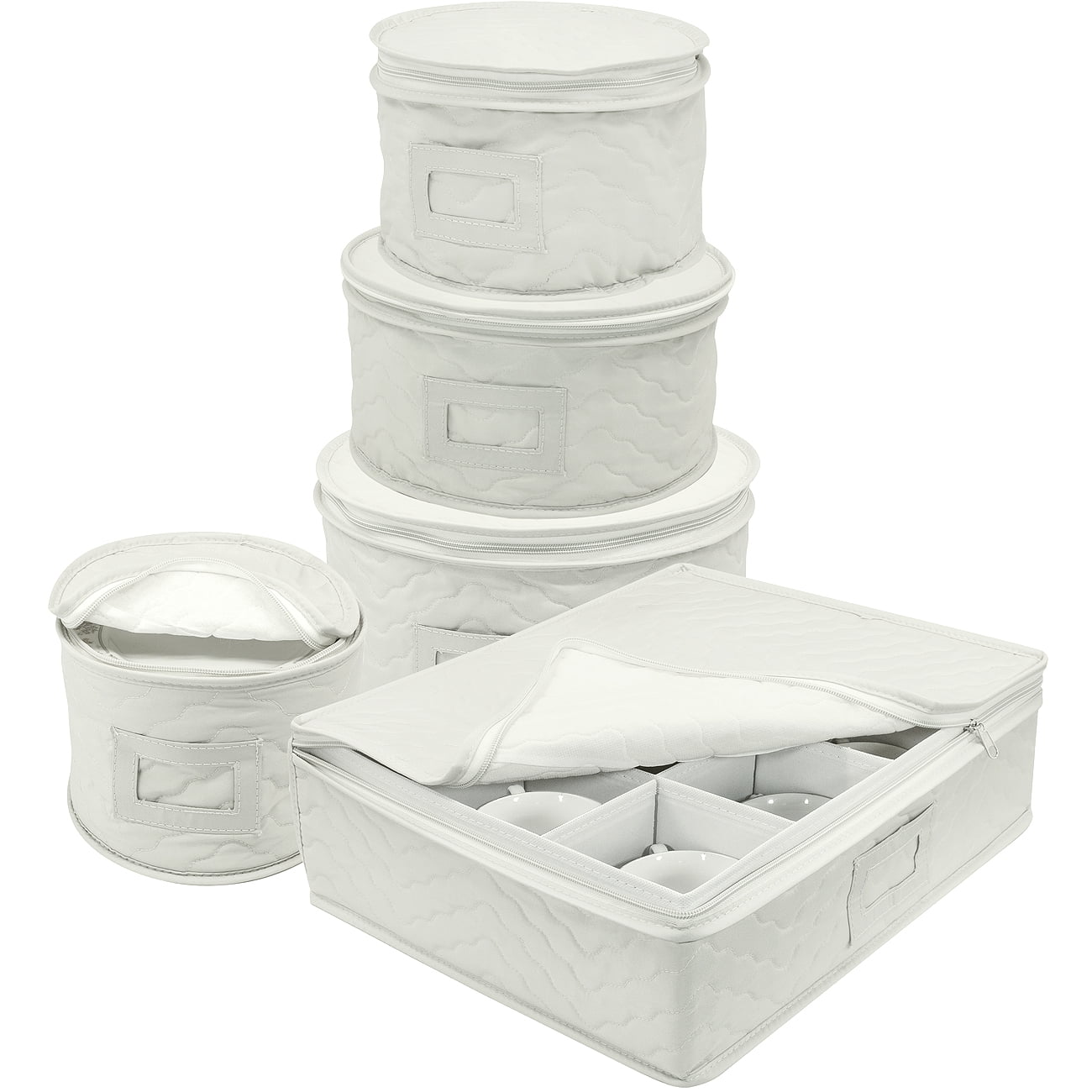 QUILTED STORAGE CASE for open oval VEGETABLE BOWLS 