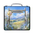 thumbnail image 2 of Meadow Welcome Printed Zipper Binder with Handle&Shoulder Strap 2 inch 3 Ring 500+300 Sheet Capacity File Folder Organizer, 2 of 8