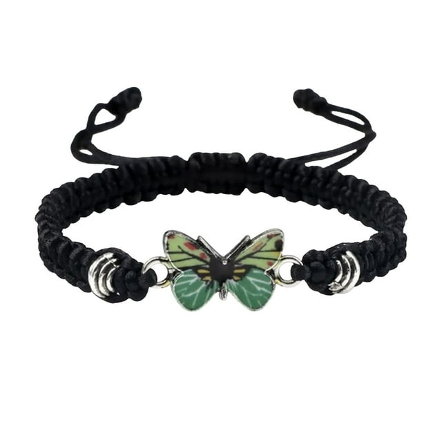 Xihbxyly Pulsera de Pareja Tejida a Mano, Regalo de Amistad Ajustable, Cuerda de Seda Suave, Cómoda, Diseño Único, Regalo de Cumpleaños, Joyería Multiusos, Longitud de 16 a 32 Cm.