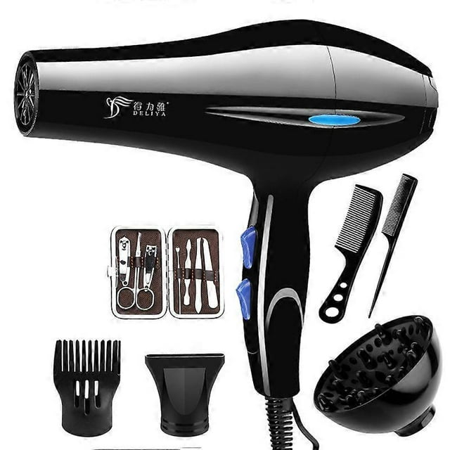 (Buy One Get Six Free) Hair Dryer with Diffuser and Comb, Ultra high power household Hair Dryer Hair Blow Dryer with Diffuser for Curly Hair Fast Dryi