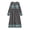 navy, variant on Vintage Chic Women Long Sleeve Neck Tie Ethnic Wild Flower Beach Bohemian Maxi Dress Ladies Rayon Cotton Boho Dresses