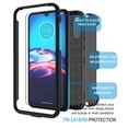 thumbnail image 4 of Njjex Phone Cases for Motorola Moto E 2020 / E7 6.2" 2020, [2 Pack Temerped Glass Screen Protector] Combo Holster Belt Clip [Heavy Duty] [Kickstand] Full-Body Rugged Holster Case (Black), 4 of 9
