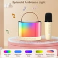 thumbnail image 2 of FanFun Juego de Máquina de Karaoke Mini, Altavoz Portátil de Karaoke Bluetooth con Micrófonos Inalámbricos, Luces Coloridas, 4 Voz Mágica Divertida, Regalo Ideal para Niñas/niños, D23W, 2 of 8