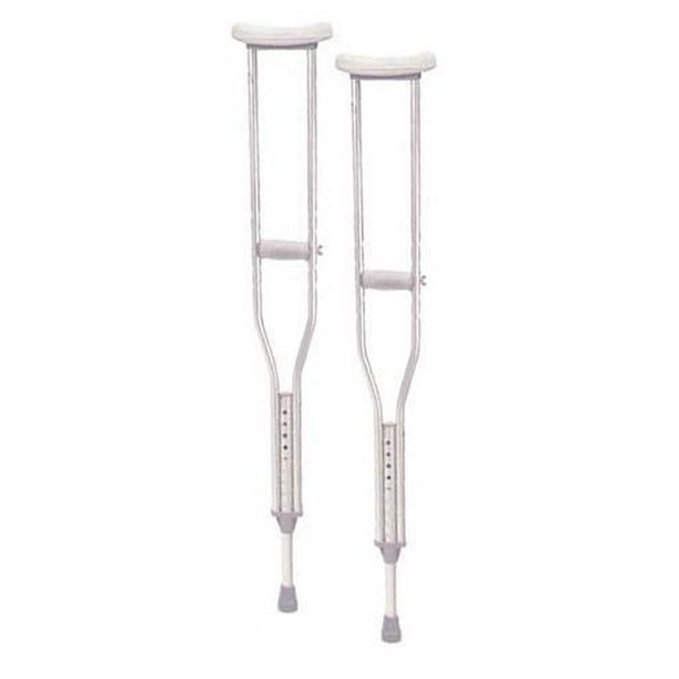 Underarm adjustable aluminum crutch, tall adult, 1pr