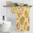 thumbnail image 5 of Candy Themed Retro Pattern 2 Piece Cotton Bath and Face Towel Set Soft and Absorbent, for Beach Pool Bathroom, 5 of 7