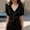Black, variant on Satin Blouses for Women Dressy Casual Silk V Neck Short Sleeve Pleated Drawstring Lightweight Shirts Trendy Business Work Tops Office Work Wear, Wine 2XL