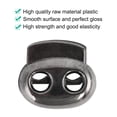 thumbnail image 4 of 20pcs Spring Cord Locks Plastic Rope End Double Holes Toggle Stoppers Sliders Rope Clip Fastener Metal Black, 4 of 7