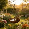 thumbnail image 2 of qolami Bird Feeder, Hanging Bird Feeder Wood Bird Feeding Sculpture for Outdoor Patio, Yard, Garden Ornament for Birds Lovers, 2 of 6