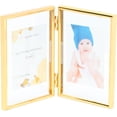 thumbnail image 1 of Gold Floating Frame ;x; Vertical Set For Picture x x x Tabletop Shelf Photo Frame Classy For Wedding Birthday Anniversary Home or Office Decor, 1 of 5